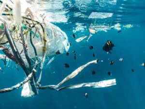 Ocean polluted by plastic